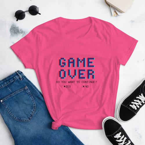 GAME OVER (BLACK LETTERS)- Women's t-shirt FIT